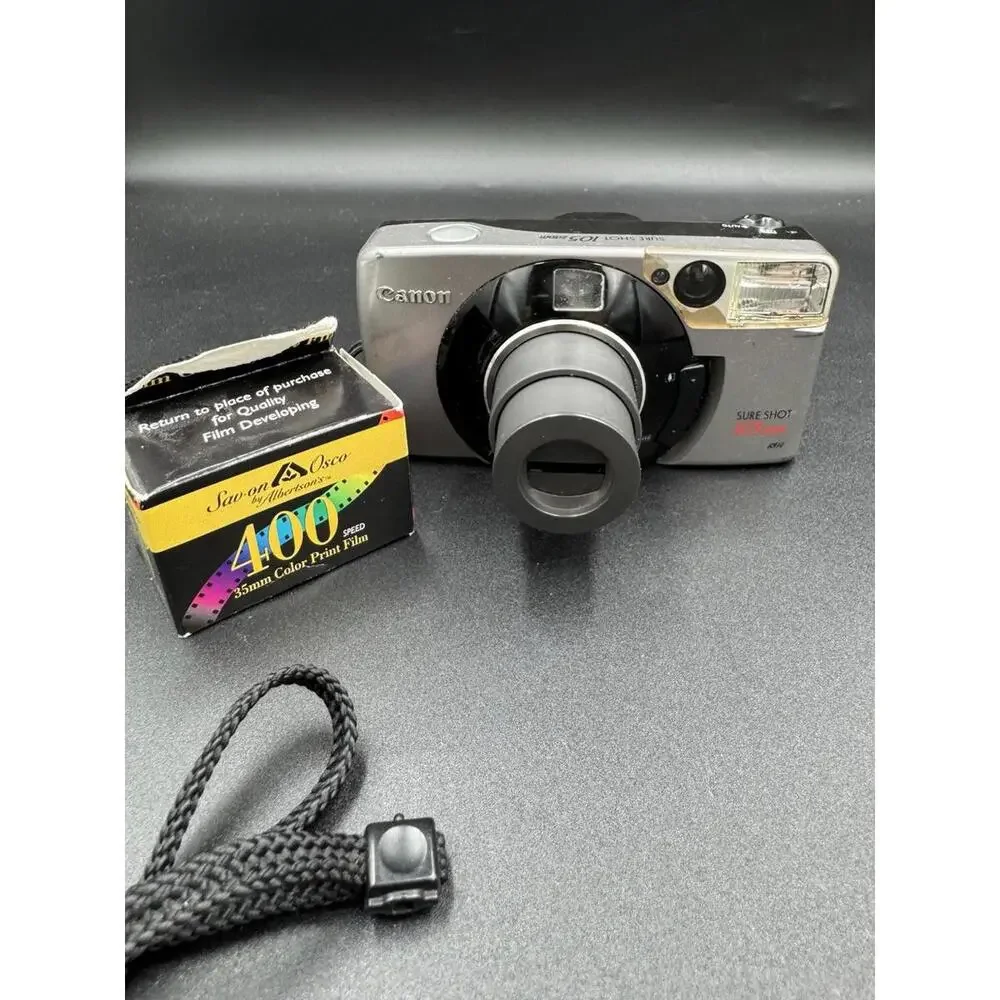 Canon Sure Shot 105 Zoom 35mm point & shoot Film Camera UnTested Works new film